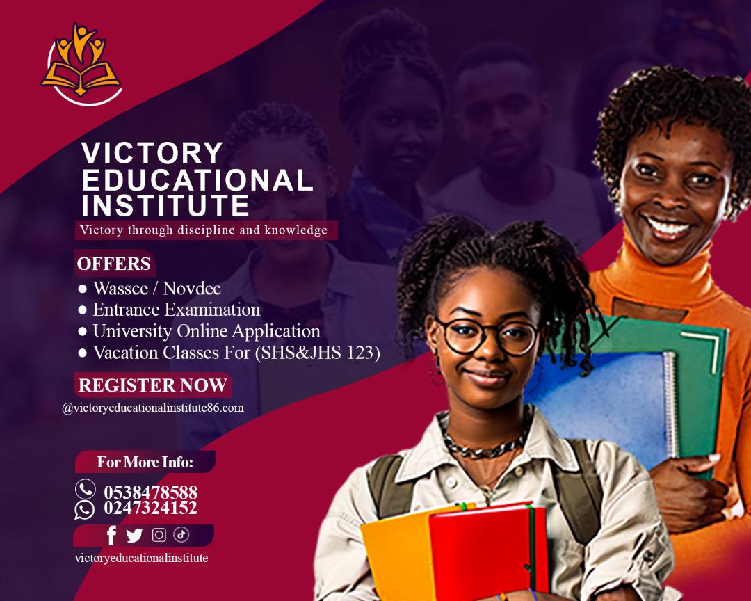 Students at Victory Educational Institute in Agona Swedru